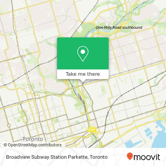 Broadview Subway Station Parkette map