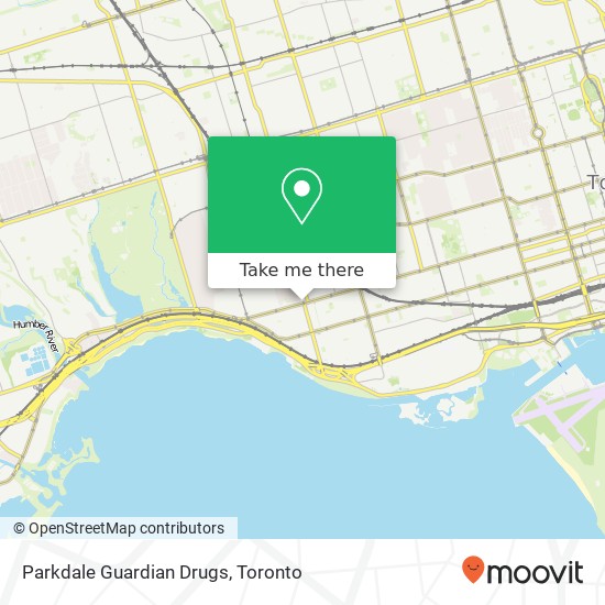 Parkdale Guardian Drugs map