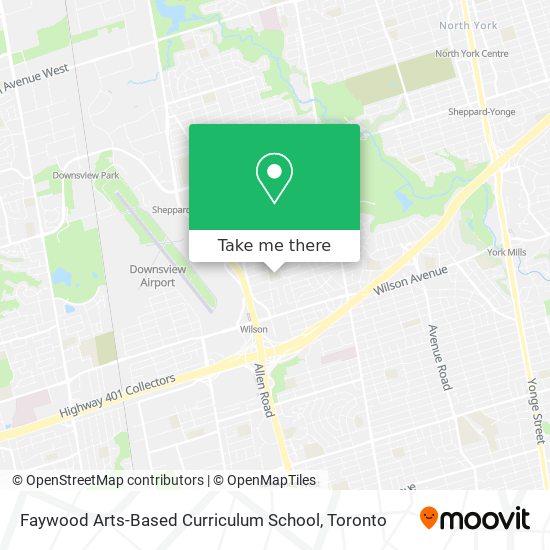 Faywood Arts-Based Curriculum School map