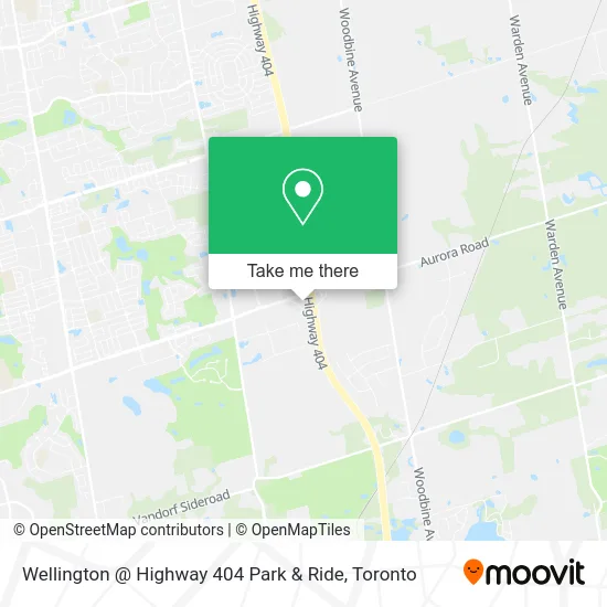 Wellington @ Highway 404 Park & Ride map
