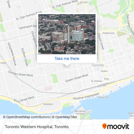 Toronto Western Hospital map