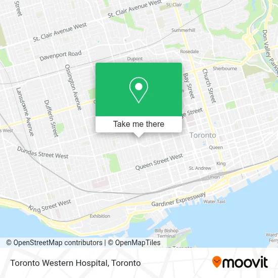 Toronto Western Hospital map