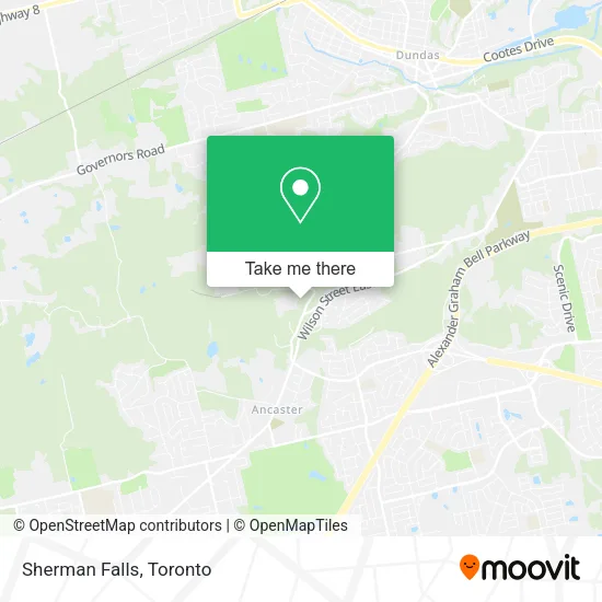 Sherman Falls map