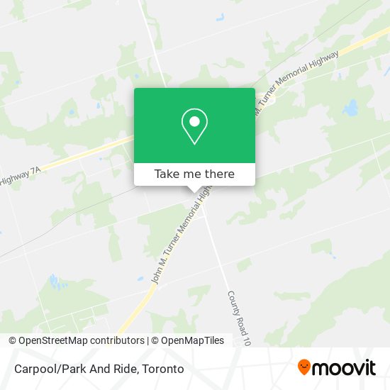 Carpool/Park And Ride map