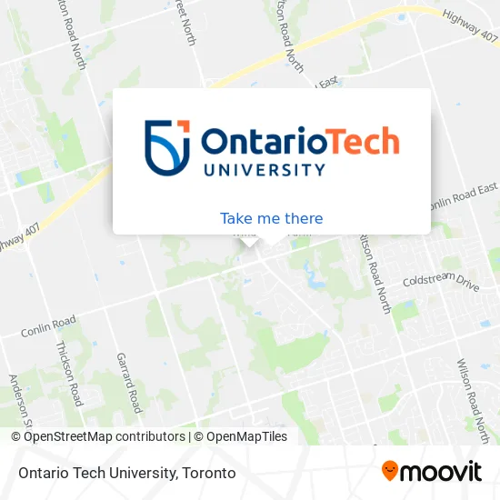 Ontario Tech University map