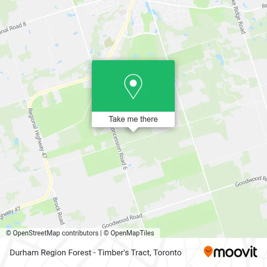 Durham Region Forest - Timber's Tract map
