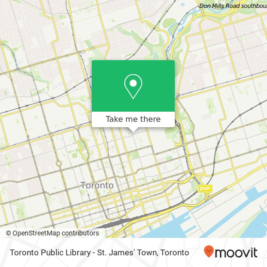 Toronto Public Library - St. James' Town map