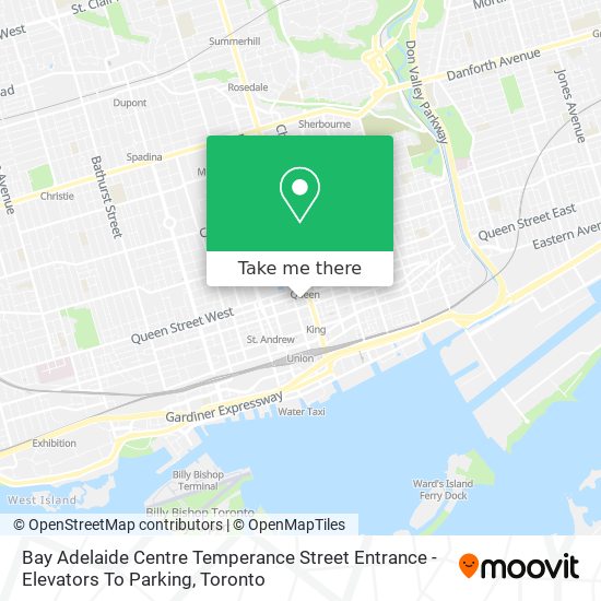 Bay Adelaide Centre Temperance Street Entrance - Elevators To Parking map