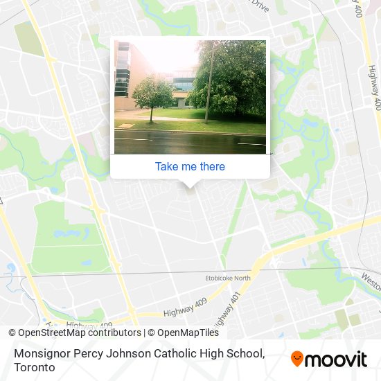 Monsignor Percy Johnson Catholic High School map