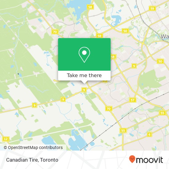 Canadian Tire map