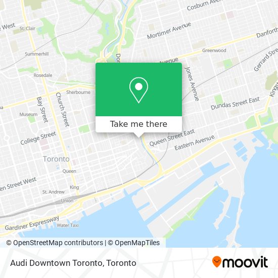 Audi Downtown Toronto map