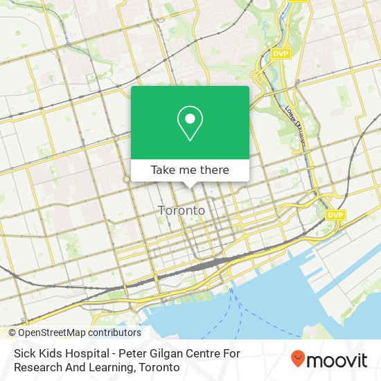 Sick Kids Hospital - Peter Gilgan Centre For Research And Learning map