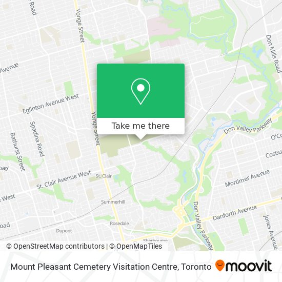 Mount Pleasant Cemetery Visitation Centre map