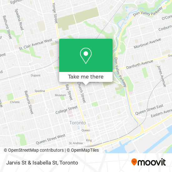 Jarvis St & Isabella St map