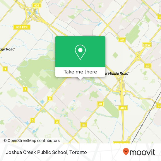 Joshua Creek Public School map