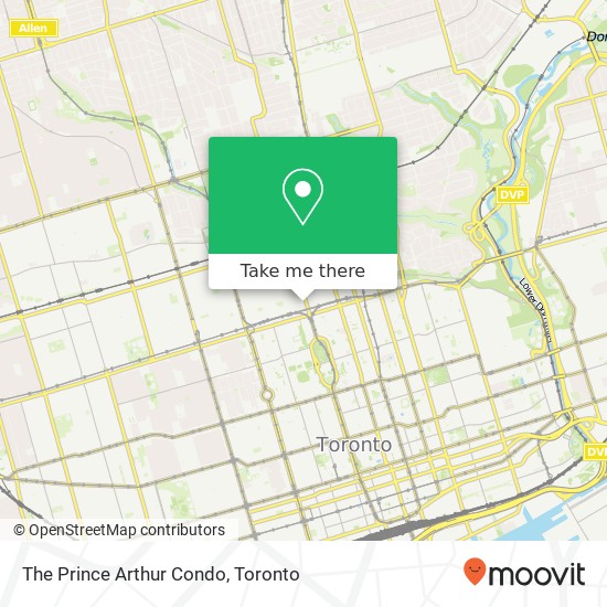 The Prince Arthur Condo map