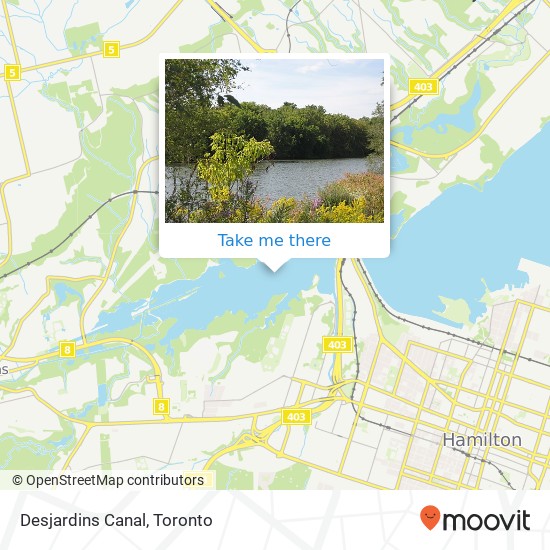 Desjardins Canal map