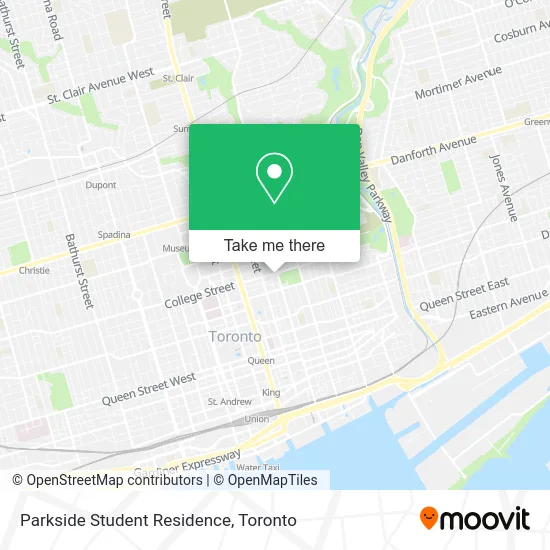 Parkside Student Residence map