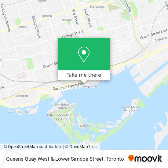 Queens Quay West & Lower Simcoe Street map
