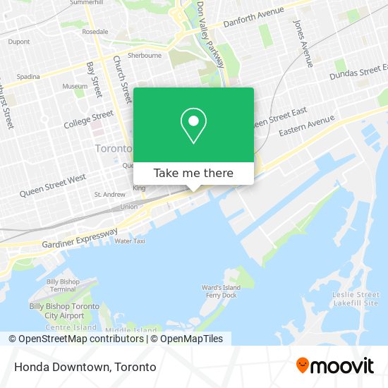 Honda Downtown map