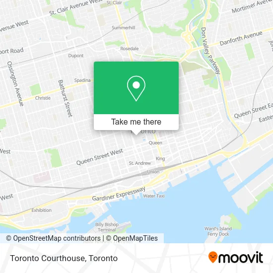 Toronto Courthouse map