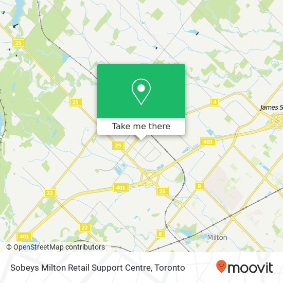 Sobeys Milton Retail Support Centre map