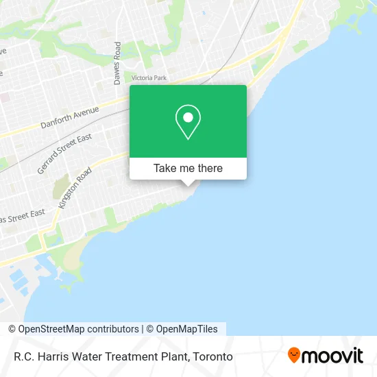 R.C. Harris Water Treatment Plant map