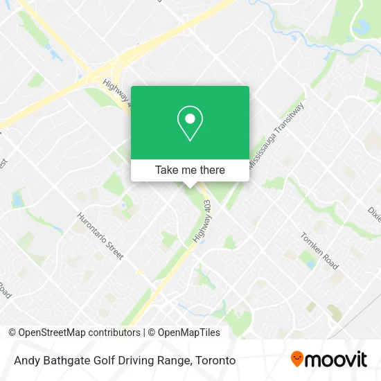Andy Bathgate Golf Driving Range map