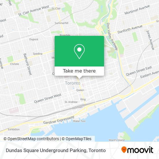 Dundas Square Underground Parking map