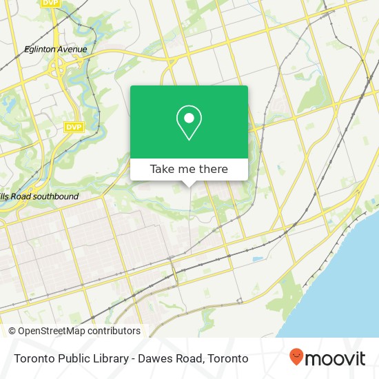 Toronto Public Library - Dawes Road map