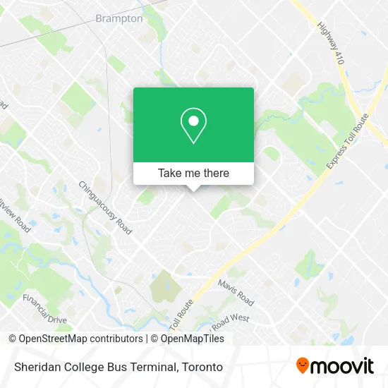 Sheridan College Bus Terminal map