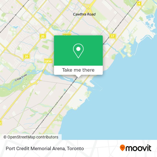 Port Credit Memorial Arena map