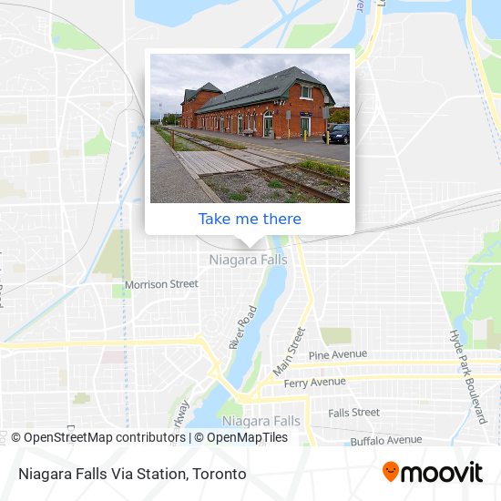 Niagara Falls Via Station map