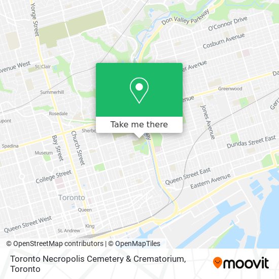 Toronto Necropolis Cemetery & Crematorium map