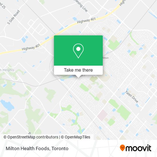 Milton Health Foods map