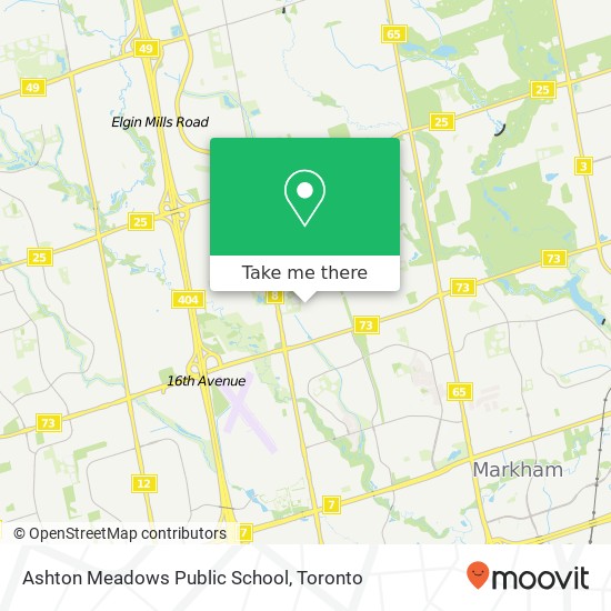 Ashton Meadows Public School map