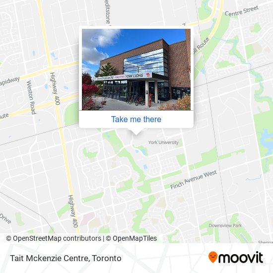 Tait Mckenzie Centre map