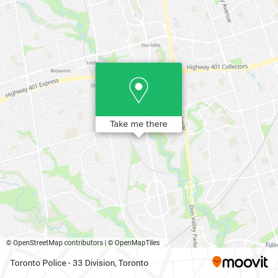 Toronto Police - 33 Division map