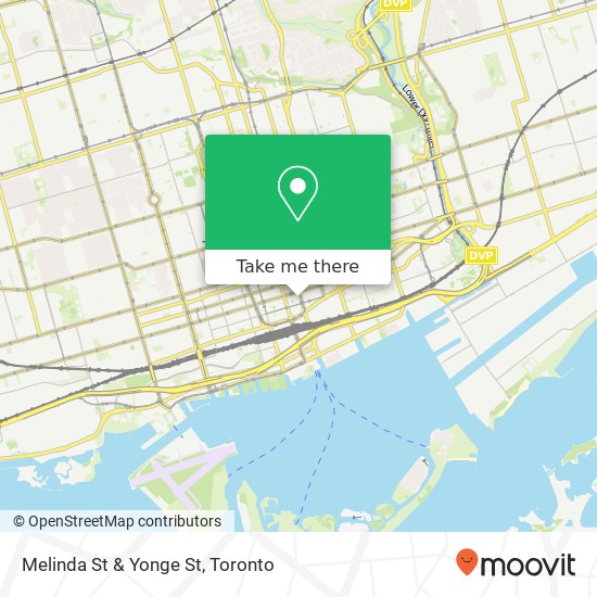 Melinda St & Yonge St map