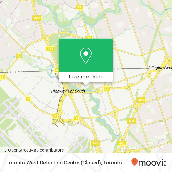 Toronto West Detention Centre (Closed) map