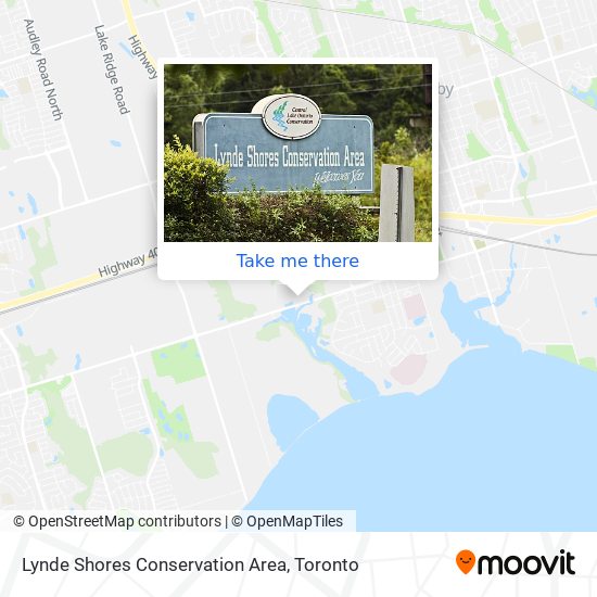 Lynde Shores Conservation Area map