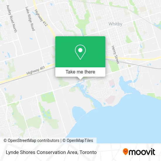 Lynde Shores Conservation Area map