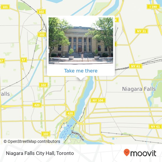 Niagara Falls City Hall map