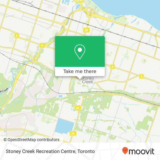 Stoney Creek Recreation Centre map