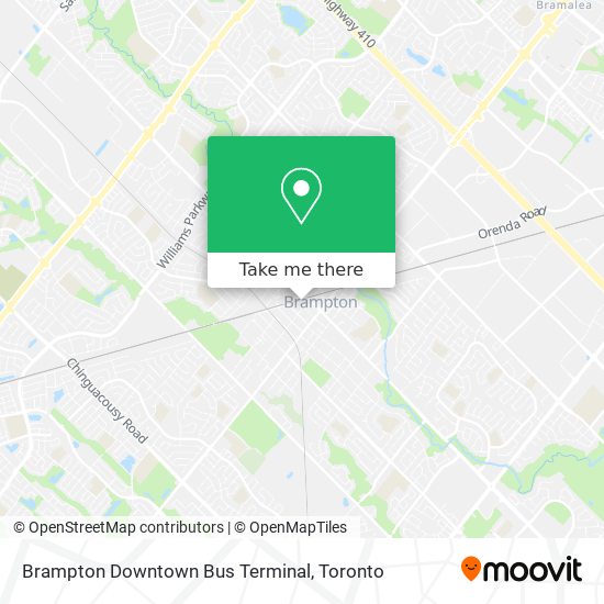 Brampton Downtown Bus Terminal map