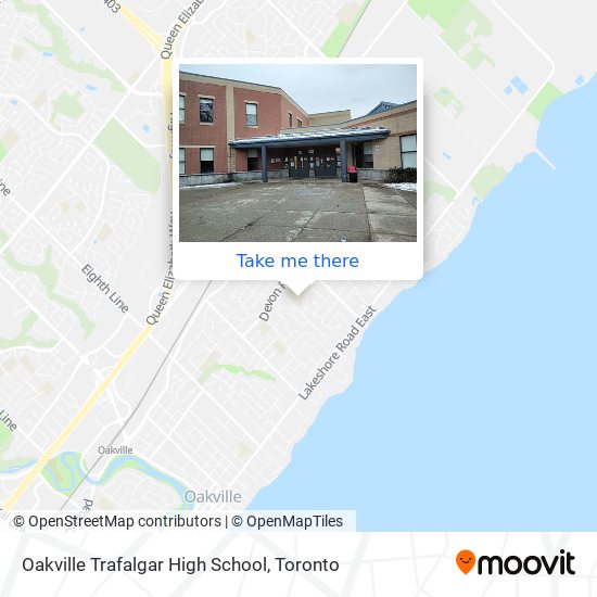 Oakville Trafalgar High School map