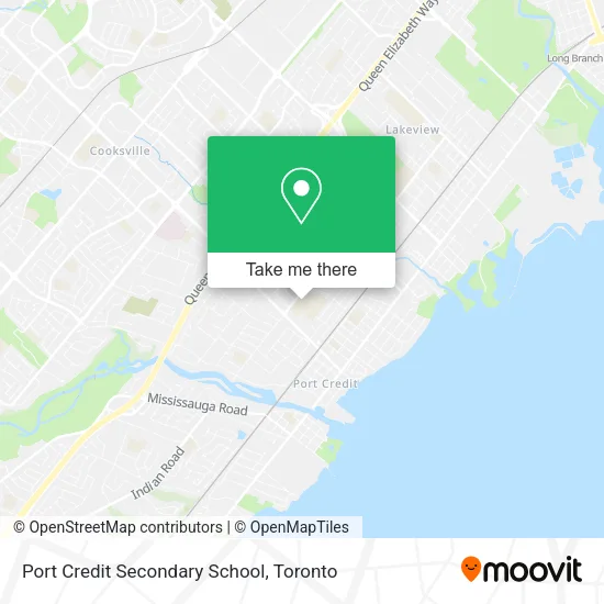 Port Credit Secondary School map