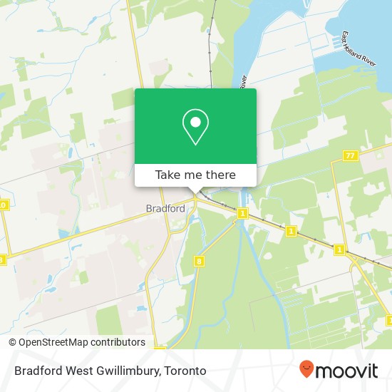 Bradford West Gwillimbury map