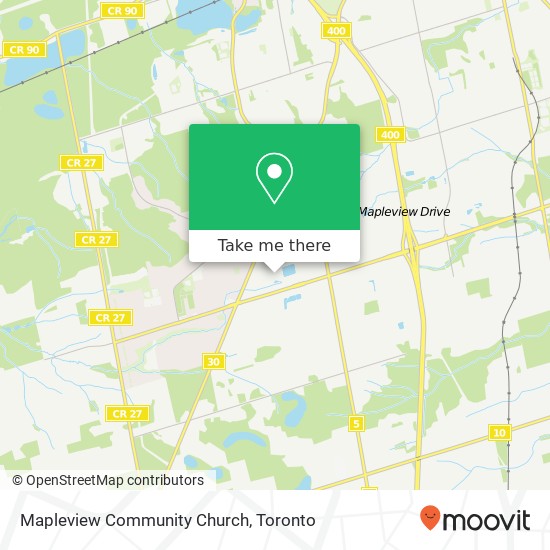 Mapleview Community Church map