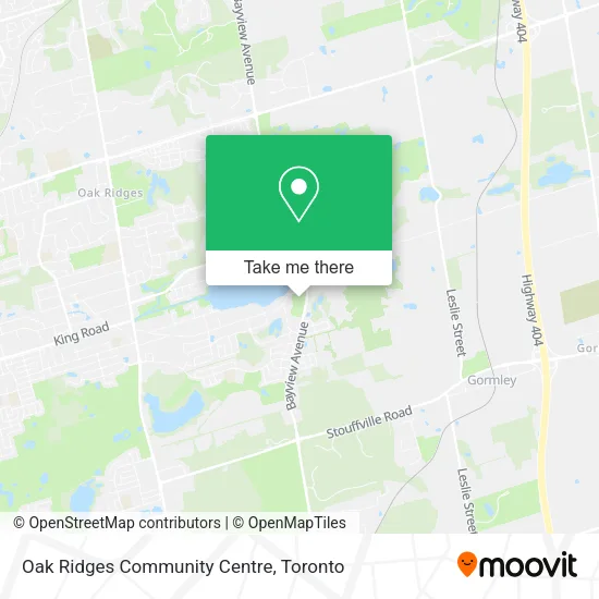 Oak Ridges Community Centre map